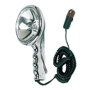 Portable spot light made of chromed zamak