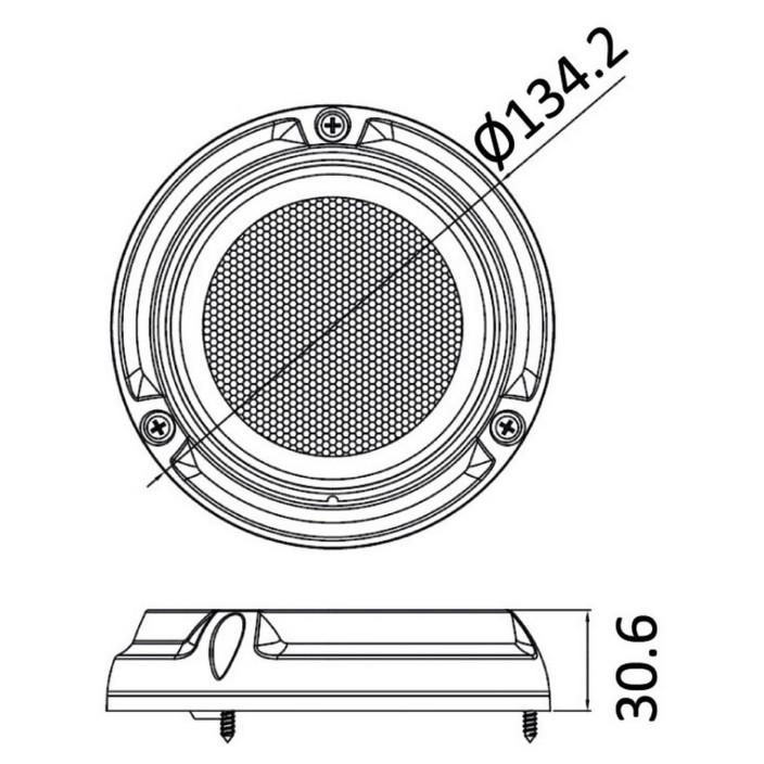 Round underwater light