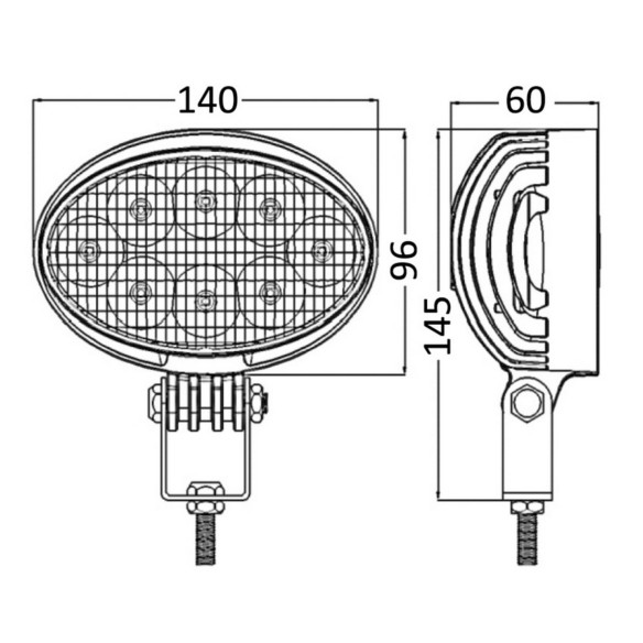 Faro Led HD di rollbar orientabile