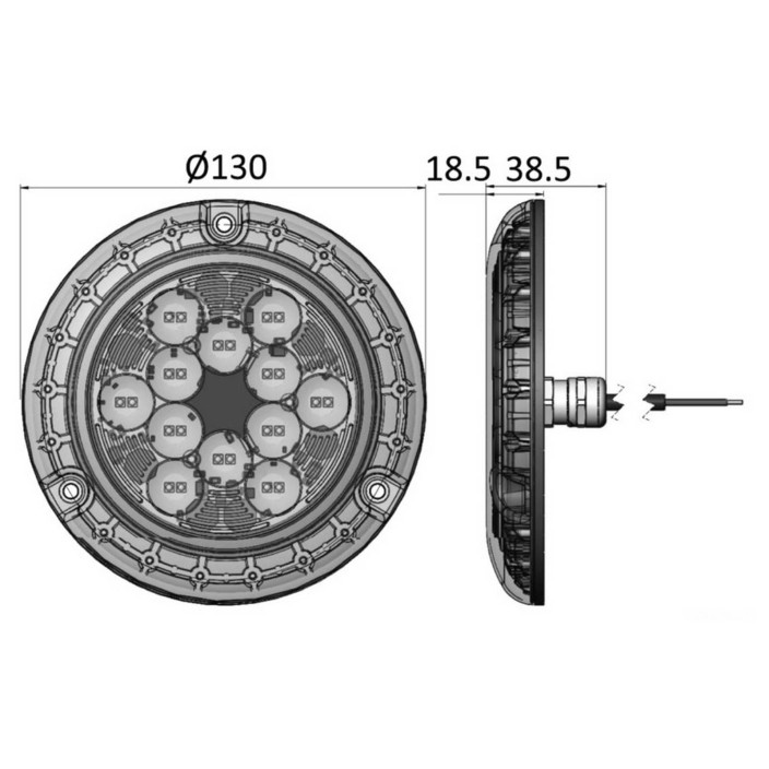 PIRANHA P24 BLUEFIN LED underwater light