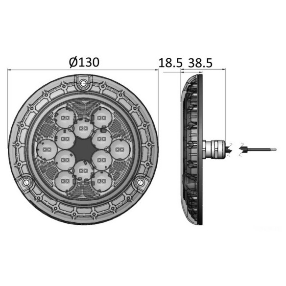 PIRANHA P24 BLUEFIN LED underwater light