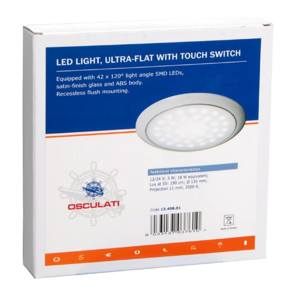 Ultraflat LED light ring nut