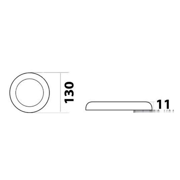 Ultraflat LED light ring nut