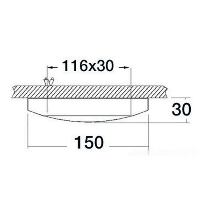 Polaris mirror polished ceiling light