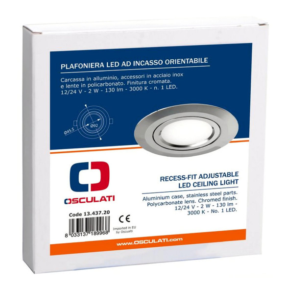 Plafoniera orientabile luce LED bianca