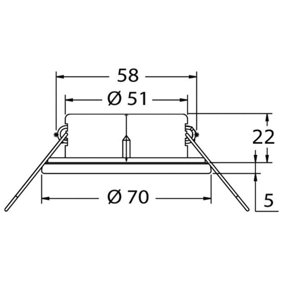 Plafoniera LED incasso Atria II Bianca