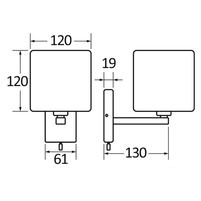Applique snodata ottone cromato