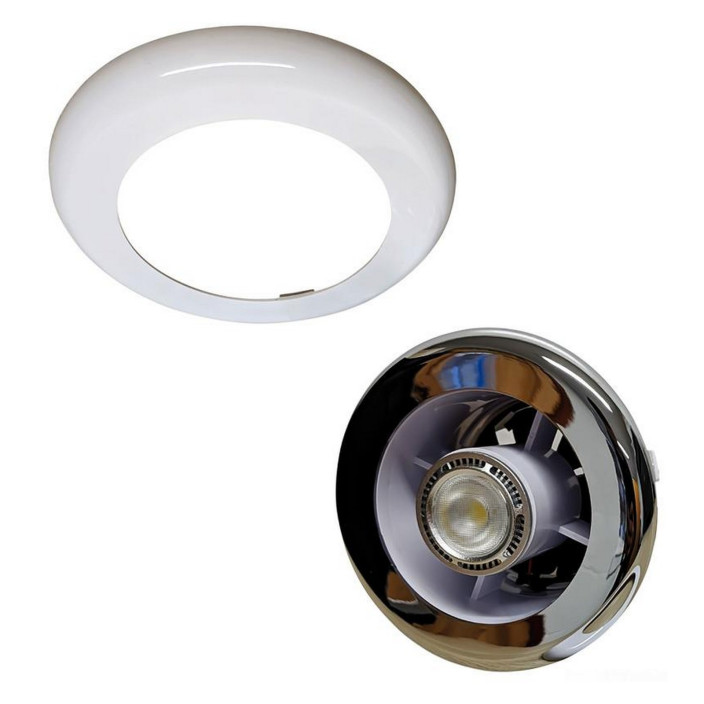 Recessfit LED spot light wextractor fan