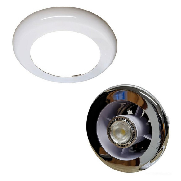 Recessfit LED spot light wextractor fan