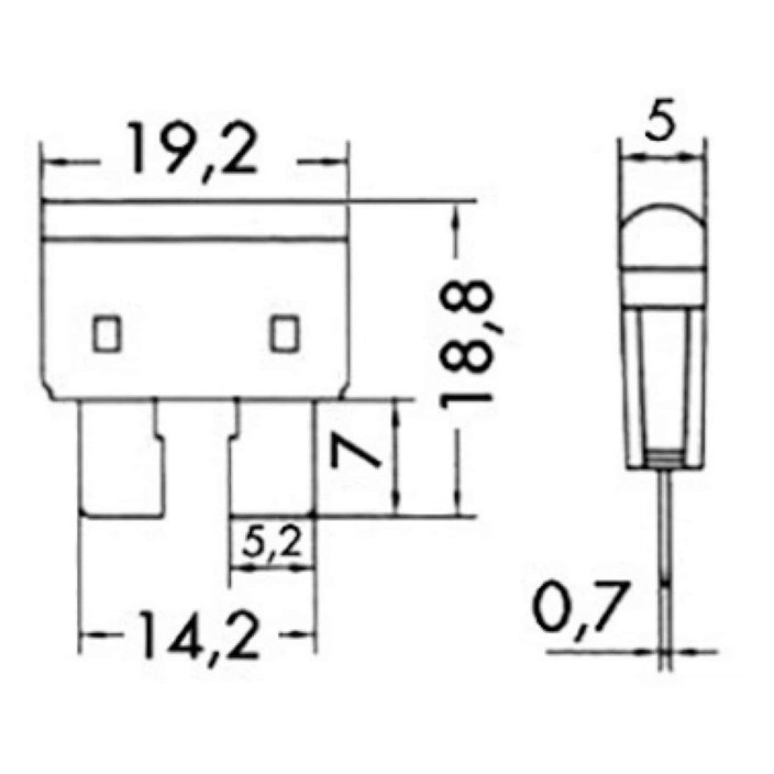 Fusibili lamellari spia LED