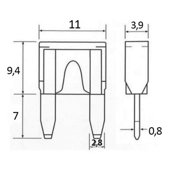 Fusibile lamellare MINI