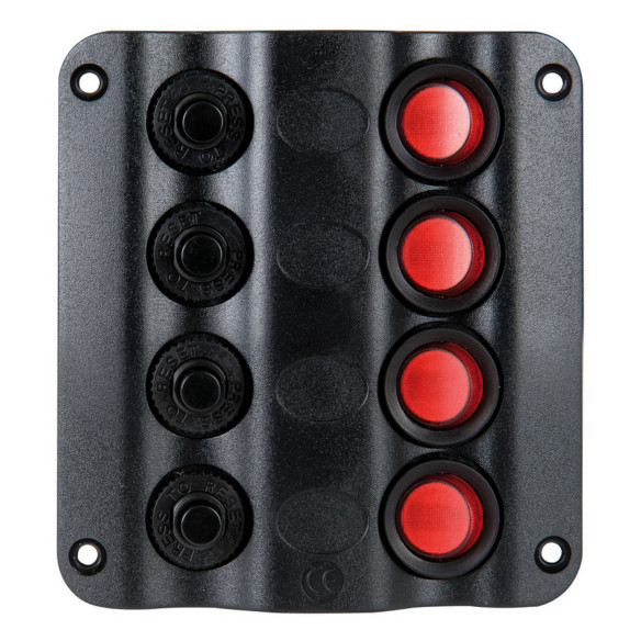 Pannello elettrico Wave Design con interruttori bascula LED