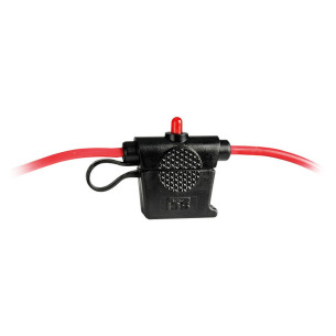 Watertight fuse holder with warning LED light