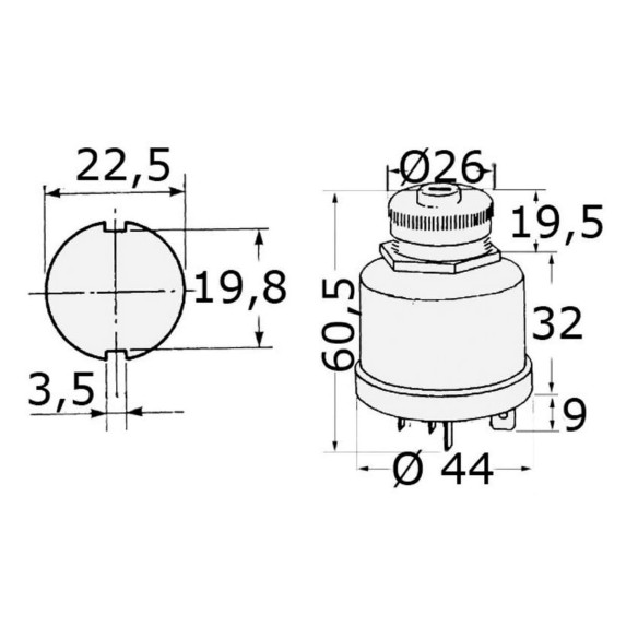 Watertight ignition key