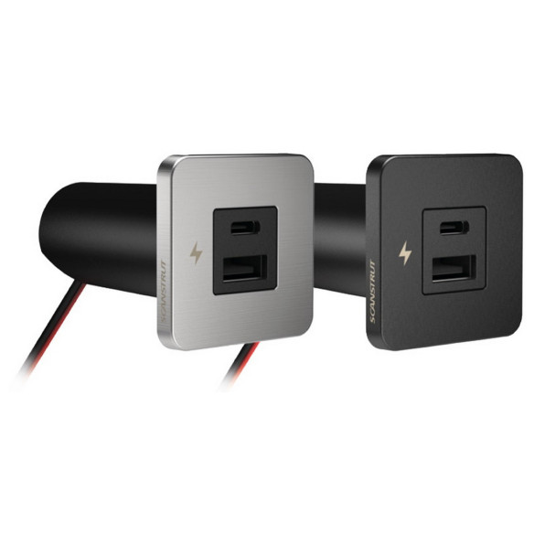 Presa USB doppia AC SCANSTRUT TILE