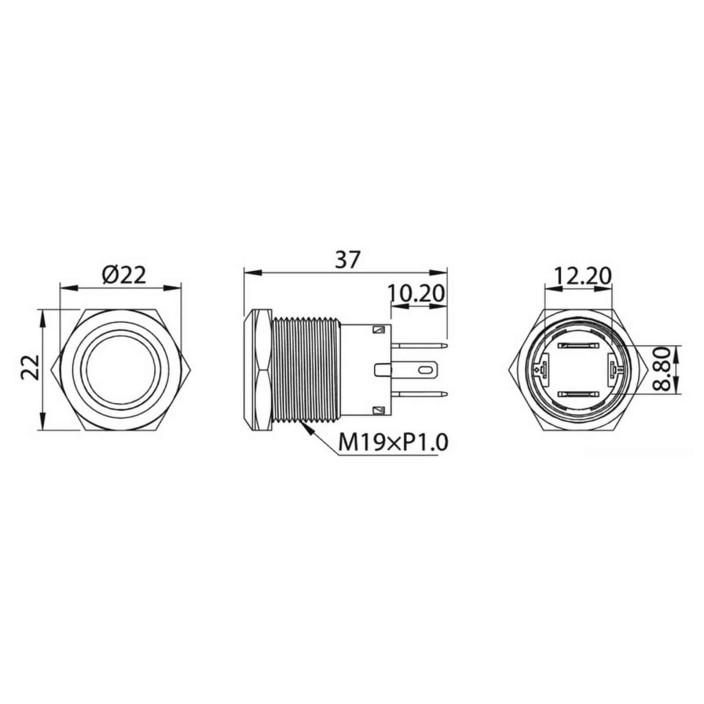 Interruttore FLAT inox