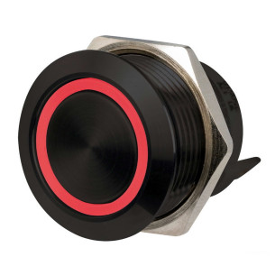 Interruttori FLAT neri in acciaio inox 1224V LED RBW