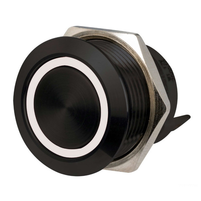 Interruttori FLAT neri in acciaio inox 1224V LED RBW