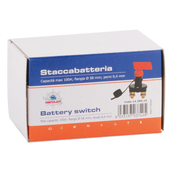 Battery switch black technopolymer