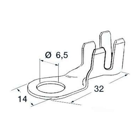 Eye terminal 65 mm