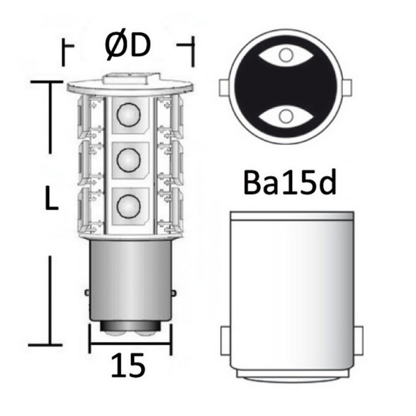 LED bulb BA15D lm
