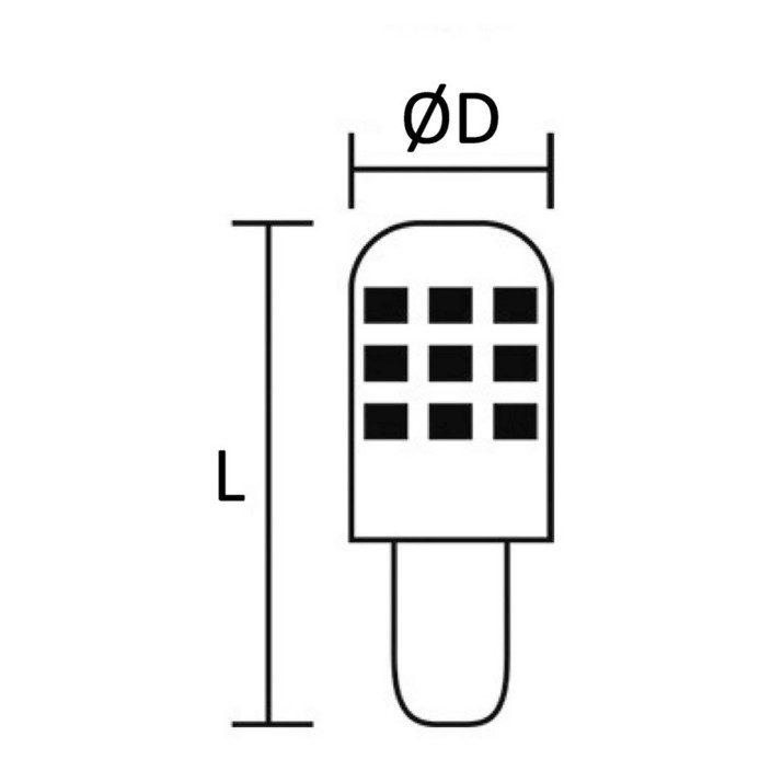 Lampadina LED BAY15D perni disassati per fanali di via