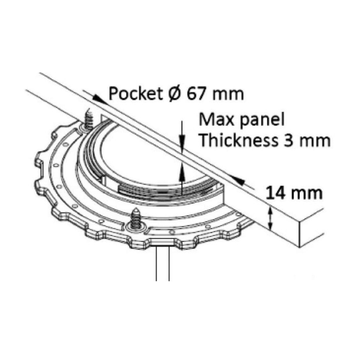 Caricabatterie wireless stagno ROKK 10 W