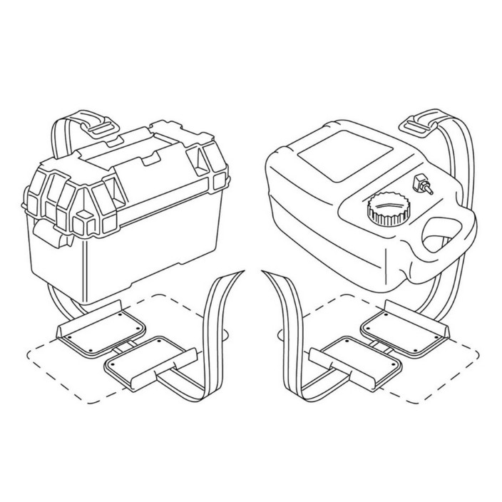 Double plate batterytank fastening