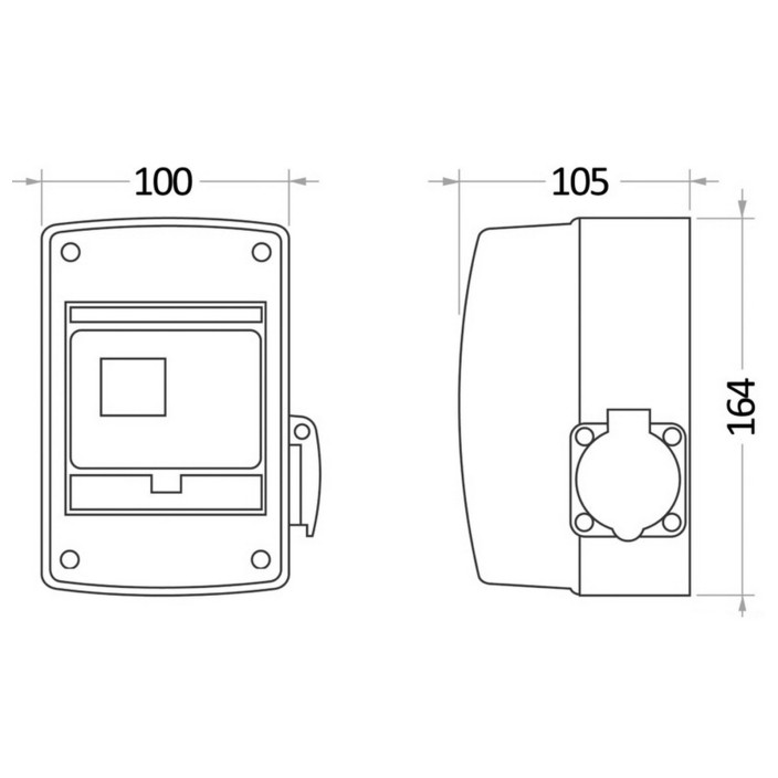 Electric panel wSchuko socket