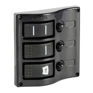 Control panel flush rocker switches