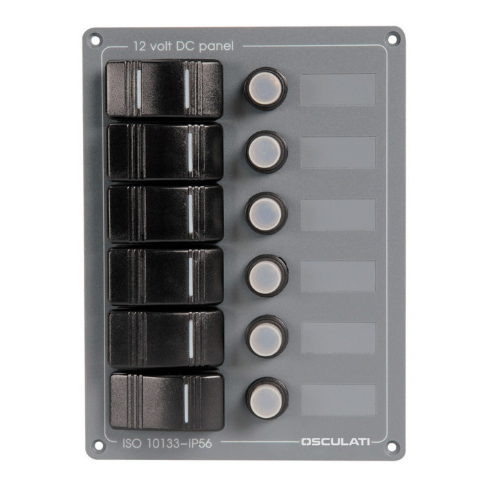 6switche aluminium vertical panel