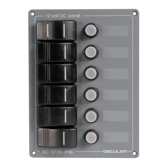 6switche aluminium vertical panel