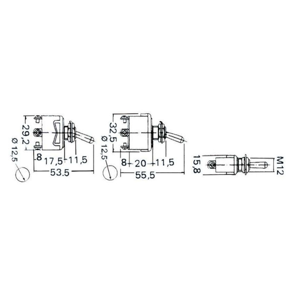 Toggle switch terminals