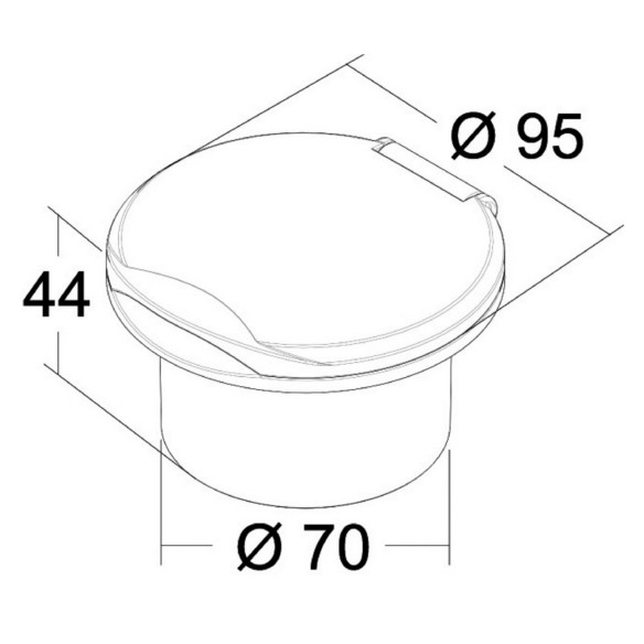Classic EVO deck shower bulkhead mounting with Mizar pushbutton