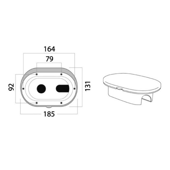 Oval shower box PVC hose