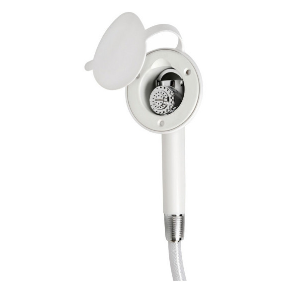 Doccia pulsante bianca tubo PVC parete