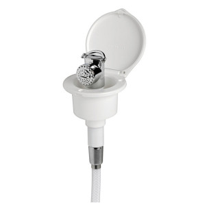 Doccia Elegant bianca tubo PVC piano