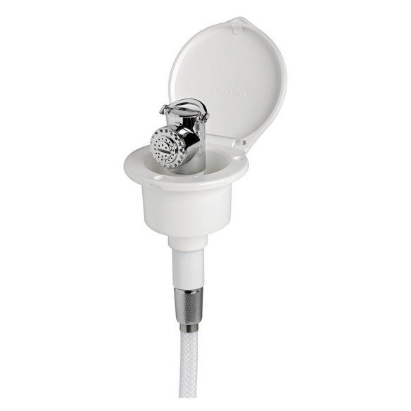 Doccia Elegant bianca tubo PVC piano