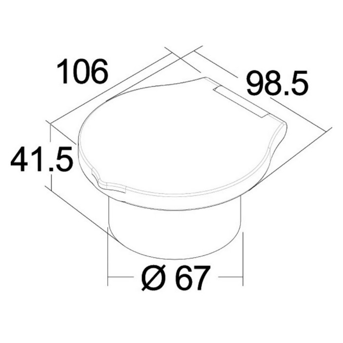 Elegant shower box white finish PVC hose Flat mounting