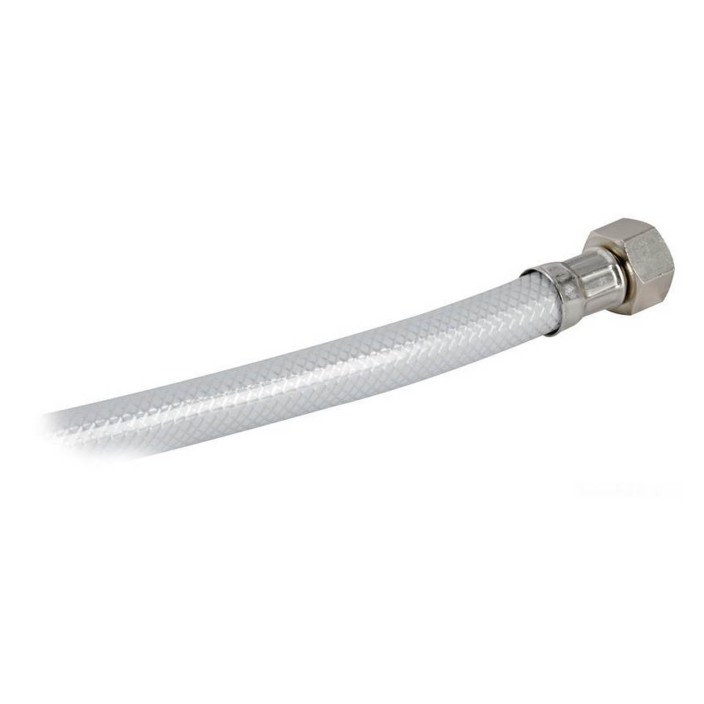 Push button shower white PVC hose