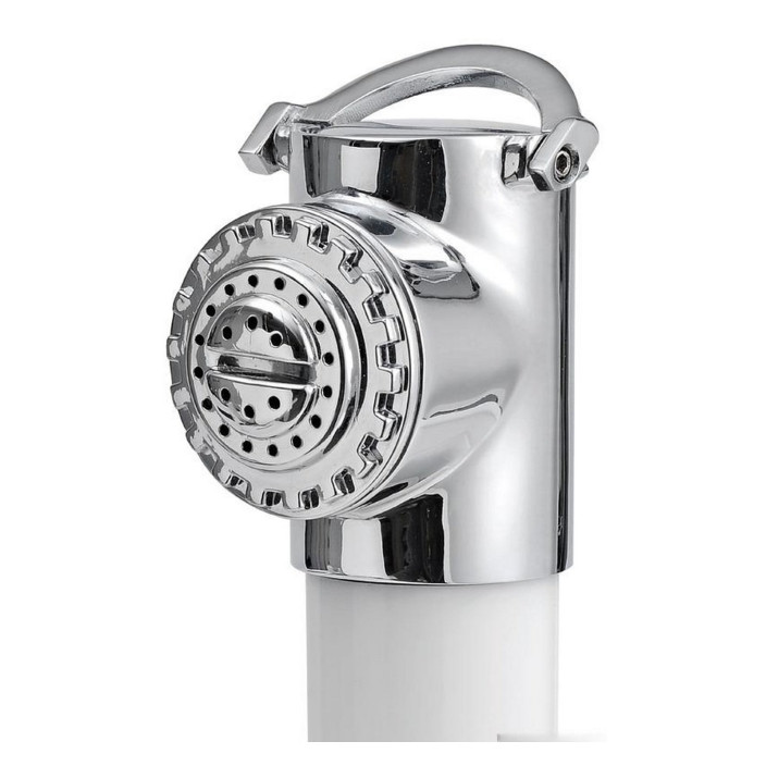 Push button shower white PVC hose