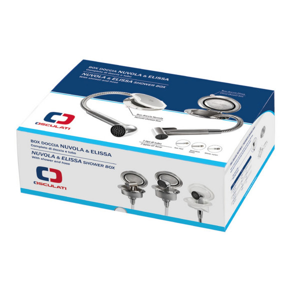 Box Elissa inox con doccia Keji tubo