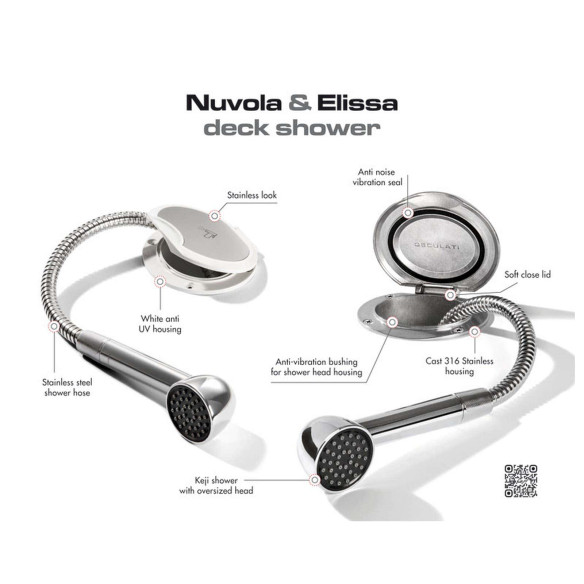 Box Elissa inox con doccia Keji tubo