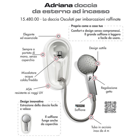 Adriana recess-fit deck shower