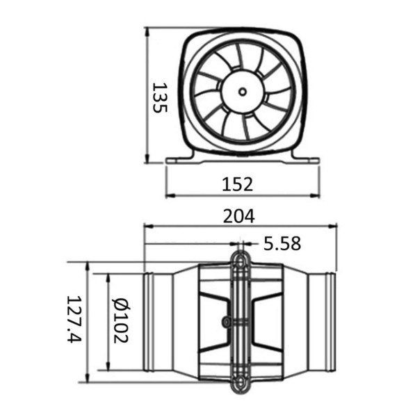 Hyperflow axial blower