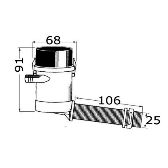 Rule tank aerator pump outlet