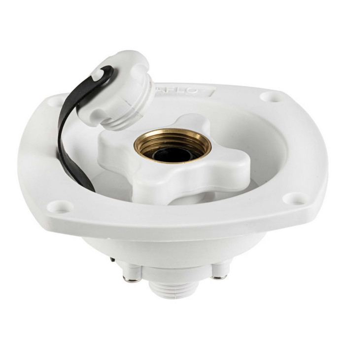 Dock water inlet and pressure regulator