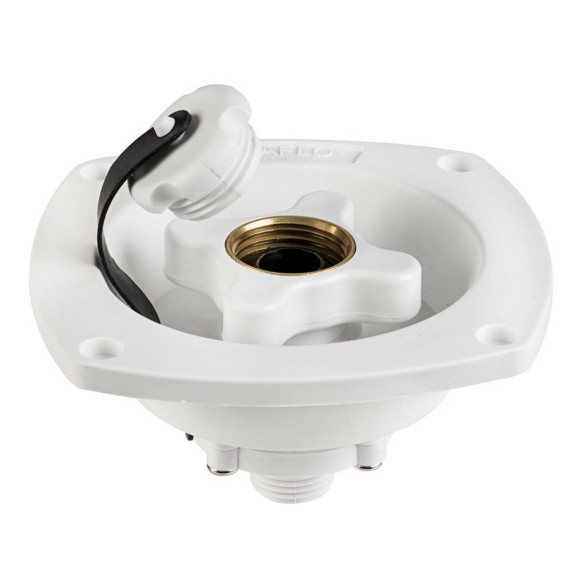 Dock water inlet and pressure regulator