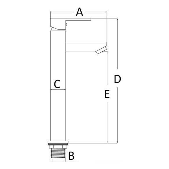 Square high mixer toilet sink