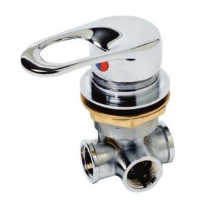 Olivia builtin mixer chromed brass